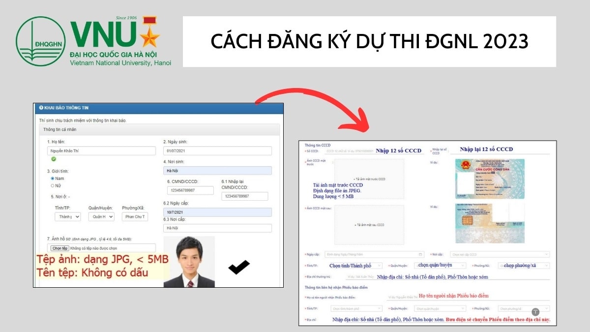 Cách đăng ký thi Đánh giá năng lực 2023 Hà Nội bước 3