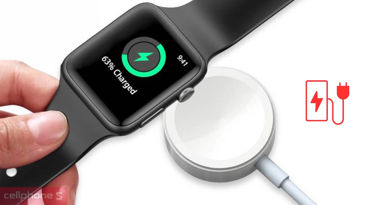 Cách mở nguồn Apple Watch khi hết pin bước 1