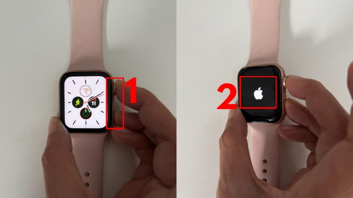 Cách mở nguồn Apple Watch khi bị treo