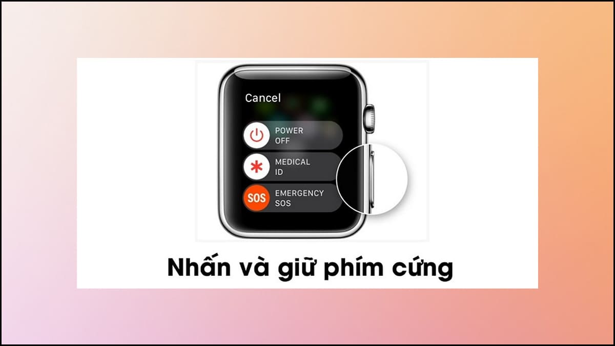 cách reset Apple Watch khi quên mật khẩu bằng phím cứng bước 2