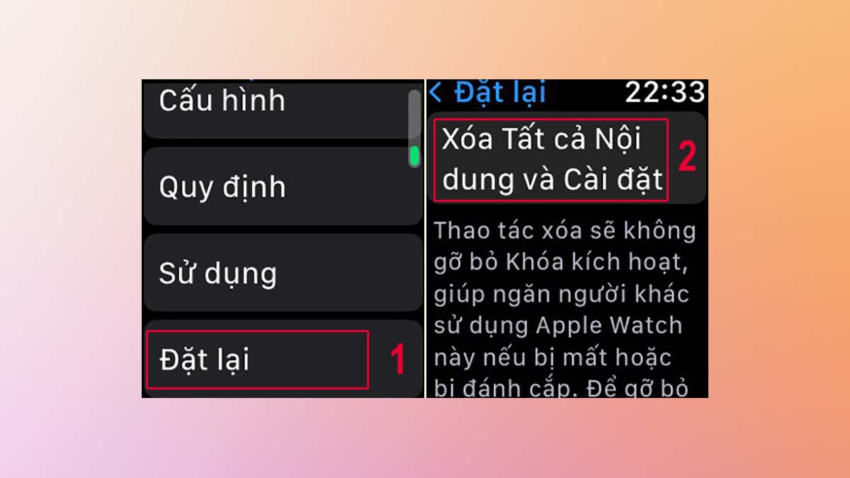 cách reset Apple Watch khi quên mật khẩu bằng cài đặt bước 2