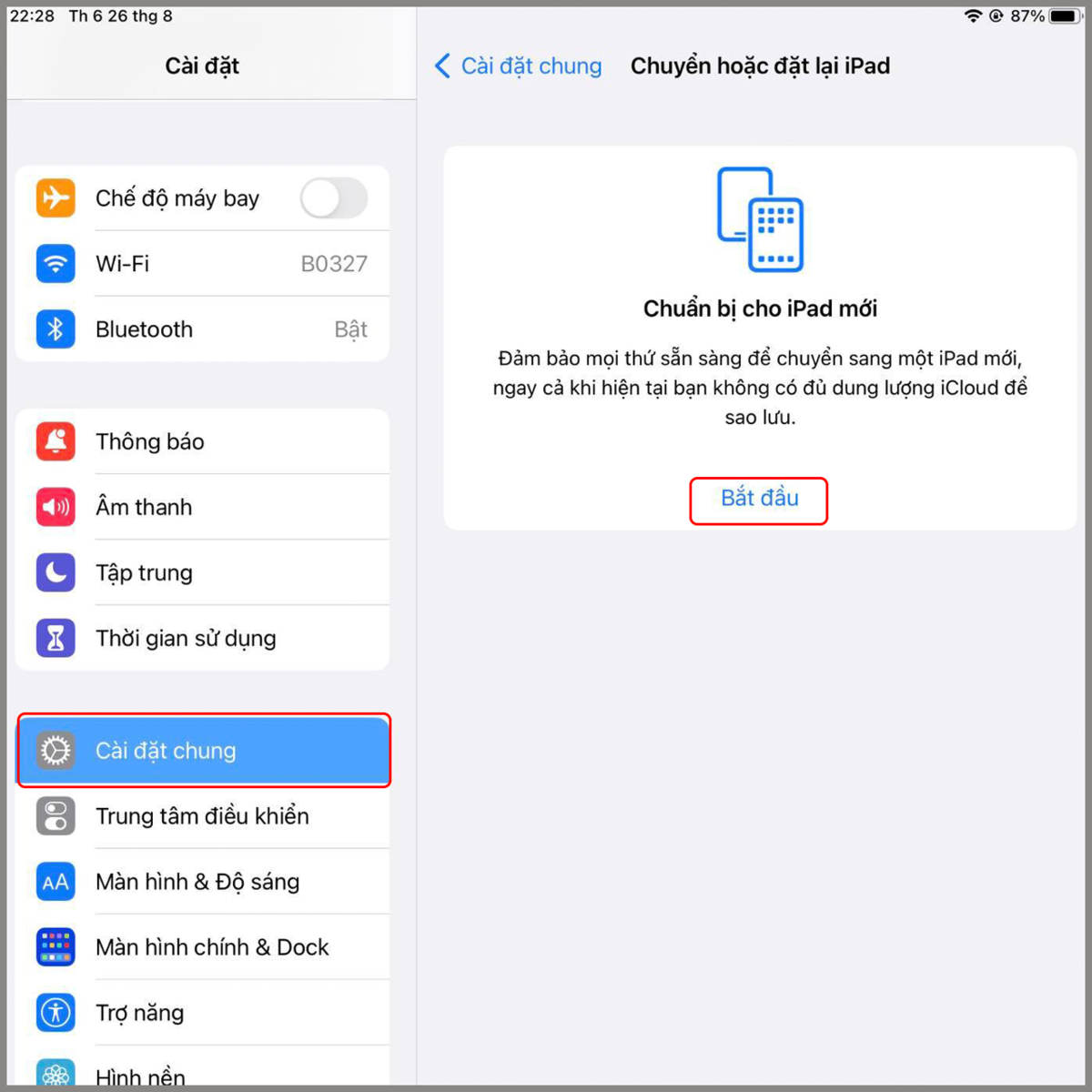 Cách reset iPad 2