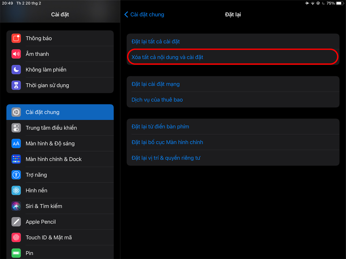 Cách reset iPad Pro 3