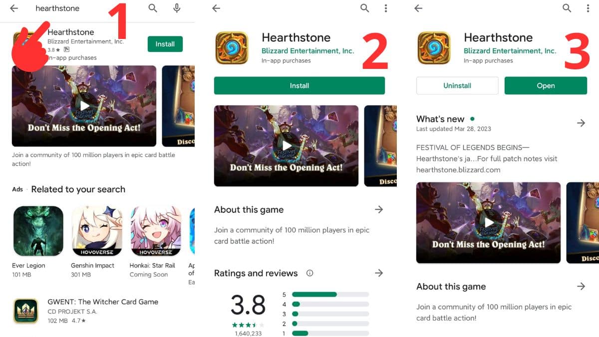 Cách tải Hearthstone trên điện thoại Android