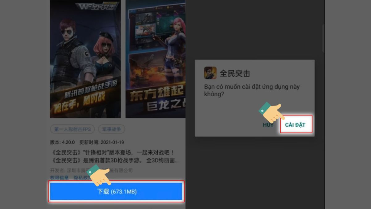 Hướng dẫn Cách tải Chiến Dịch Huyền Thoại trên Android