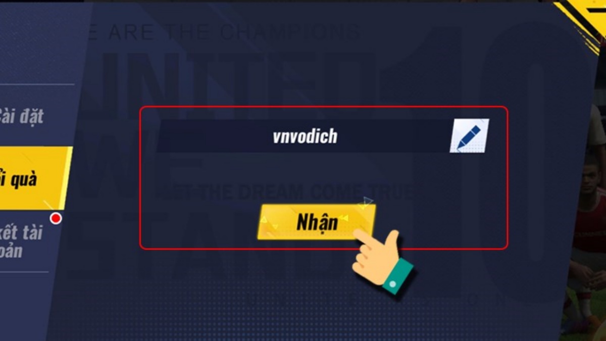 Hướng dẫn cách nhập code Football Master 2 bước 3