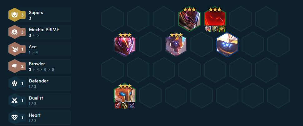 Đội hình Siêu Nhân + Draven Thần Giáp