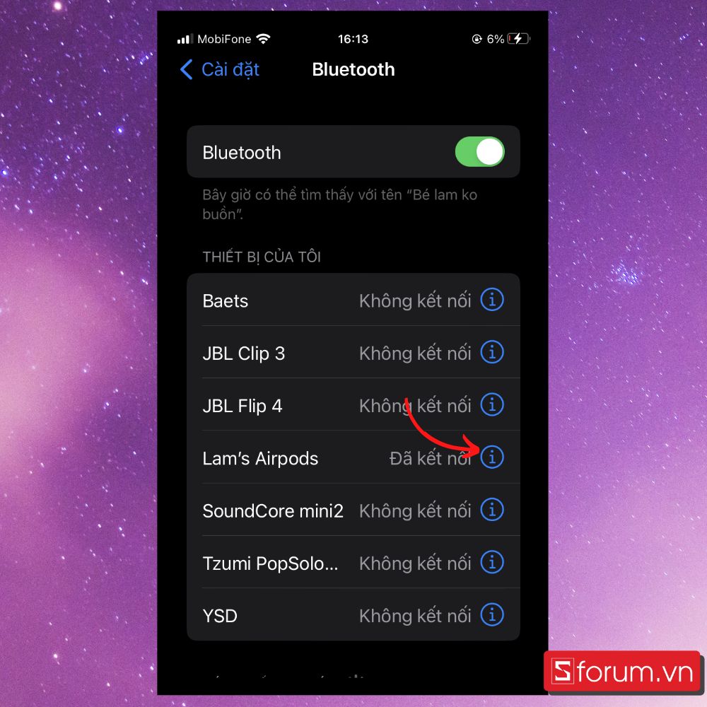 Cách cài đặt tùy chọn microphone cho AirPods - Bước 1 