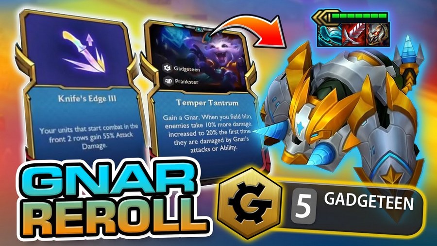 DTCL: Leo rank thần tốc với bài mới Gnar - Tin Tặc