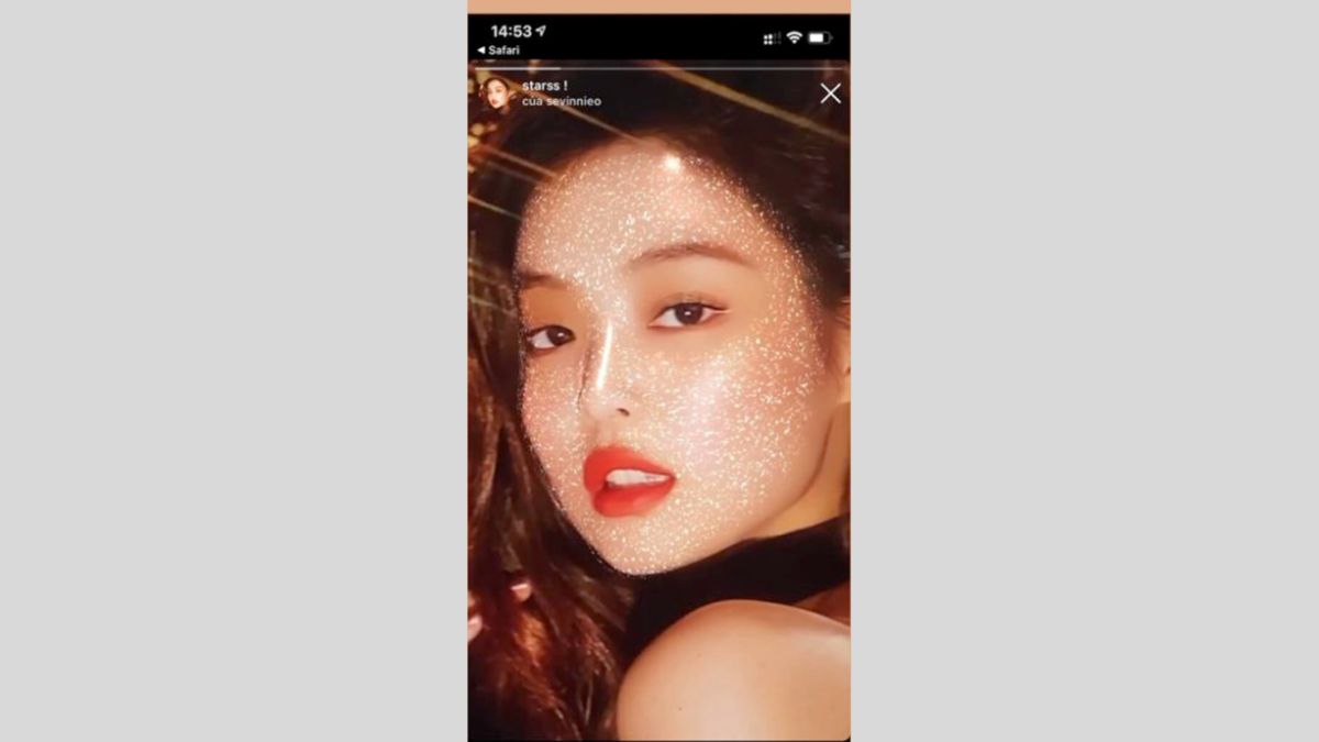 Filter Stars (Gương mặt ngôi sao lấp lánh) - filter Instagram