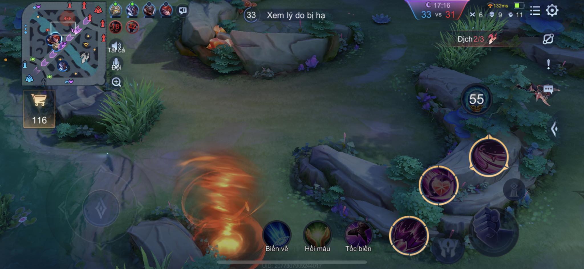 Bắt được chủ lực team địch nhưng team combat vẫn thua 