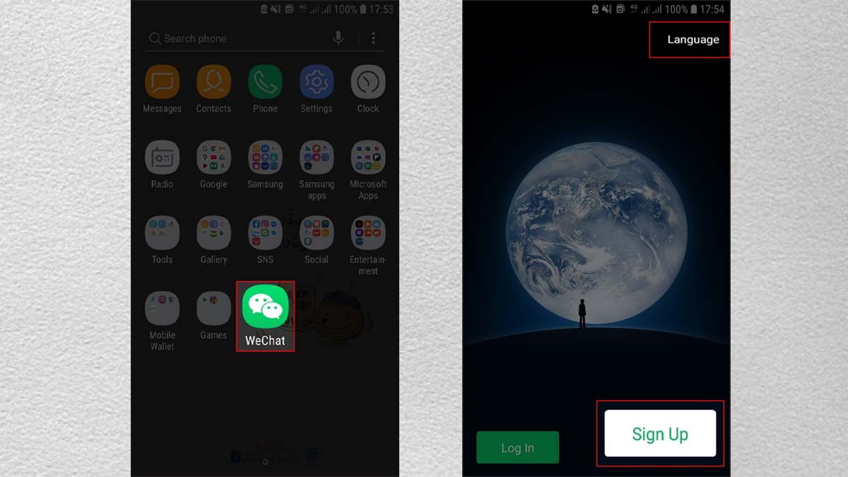 Cách đăng kí tài khoản Wechat để chơi liên quân Trung Quốc bước 1