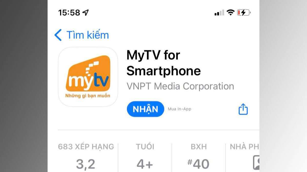 Cách tải MyTV trên iOS bước 1
