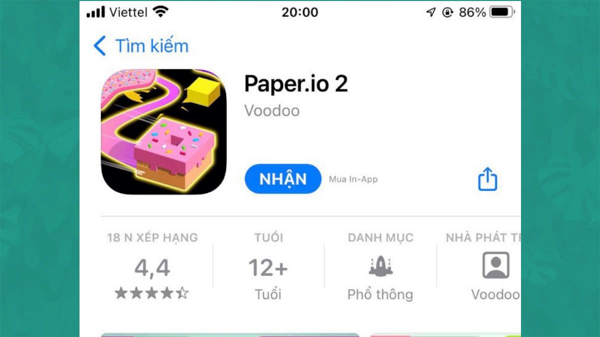 Cách tải Paper io 2 trên điện thoại iOS bước 3