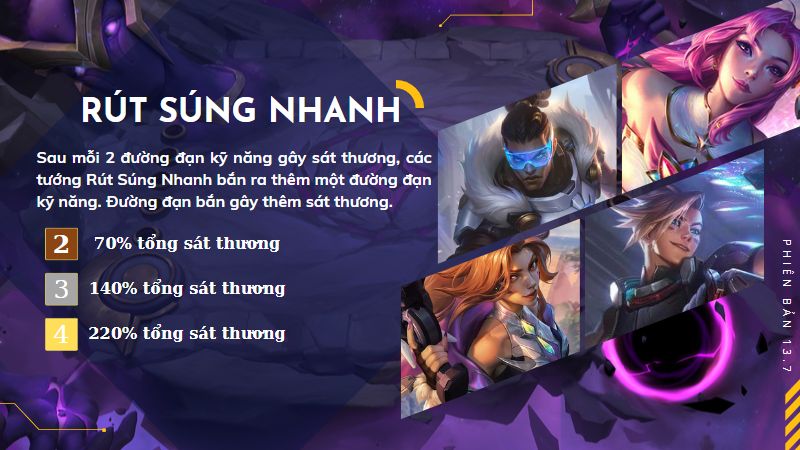 ĐTCL: Lĩnh hội full bộ giáo án Rút Súng Nhanh tại phiên bản meta 13.7