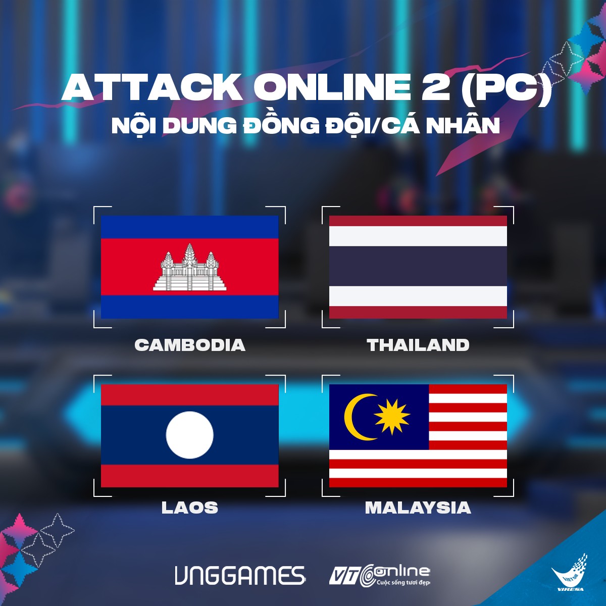 lịch thi đấu attack online 2 sea games 32