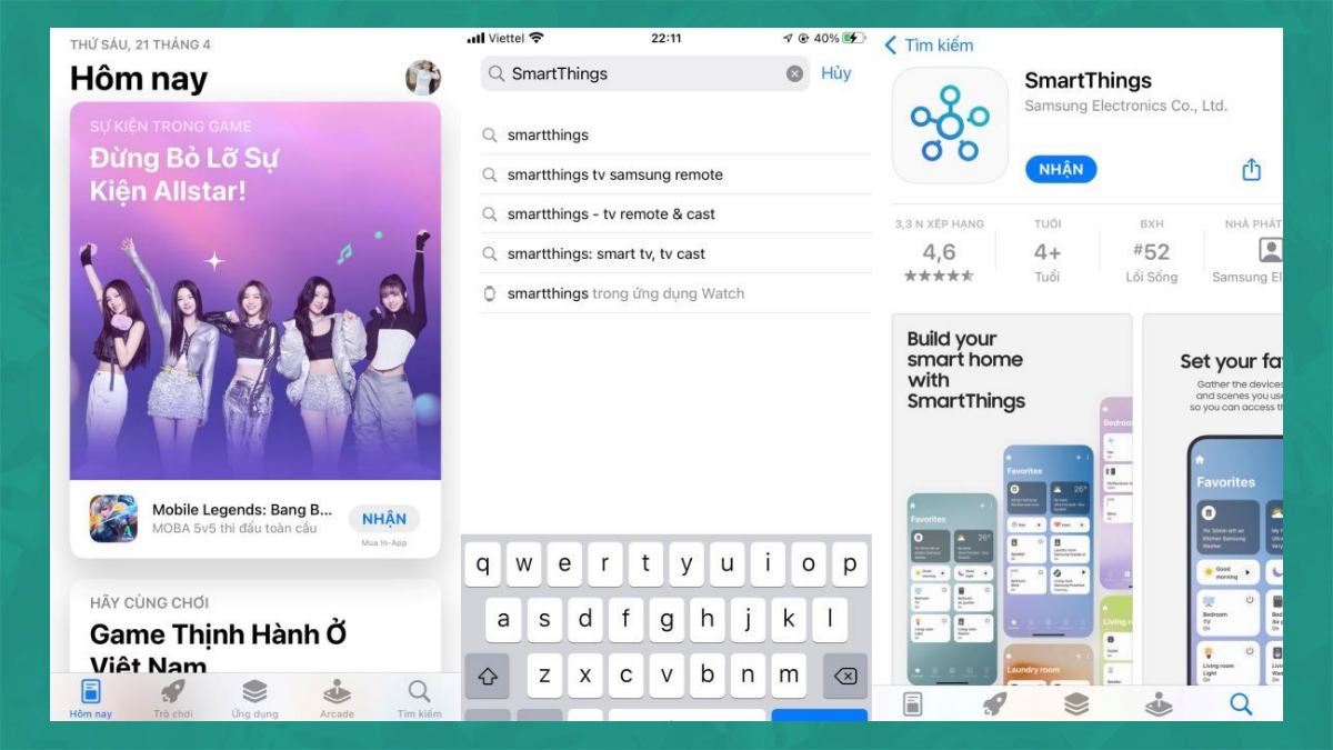 Cách tải SmartThings trên điện thoại IOS