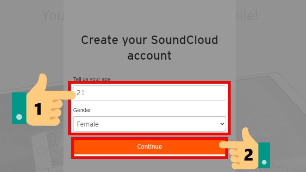 Cách đăng ký tài khoản SoundCloud trên máy tính bước 4
