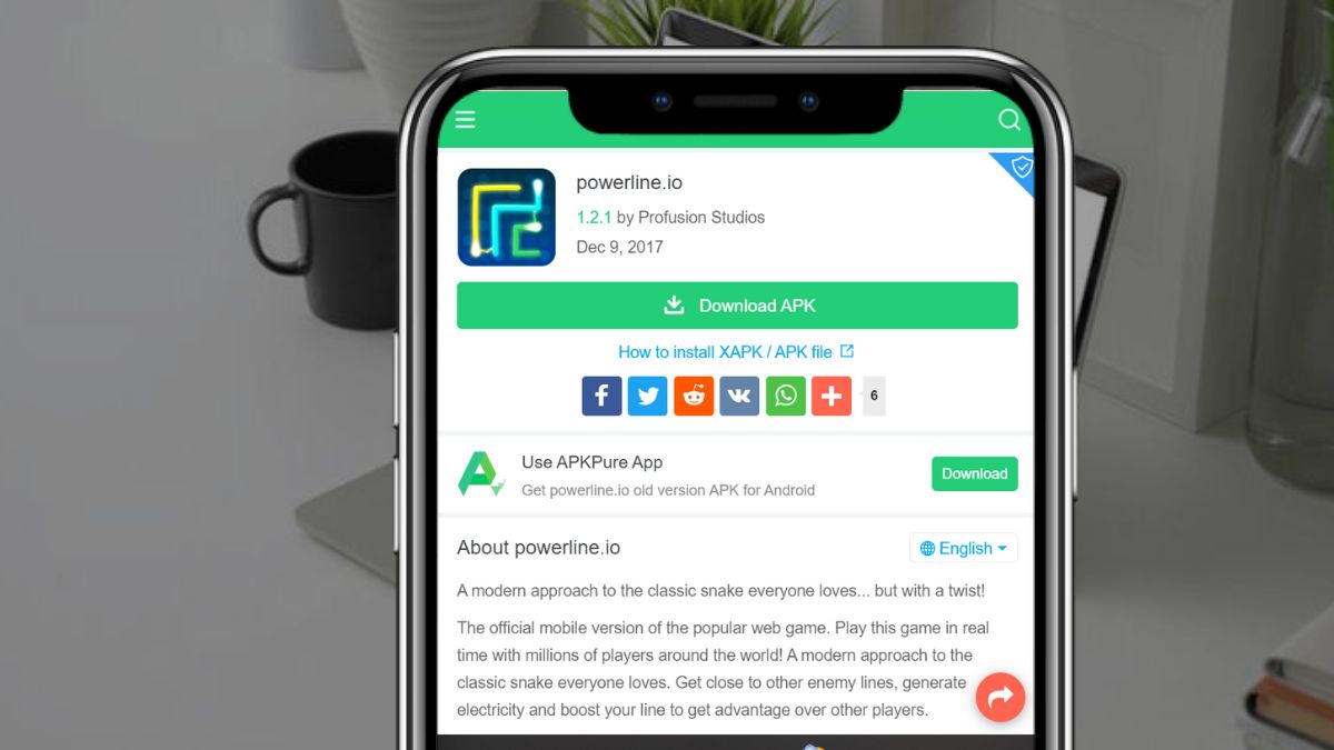 Cách tải Powerline io trên điện thoại Android bước 1