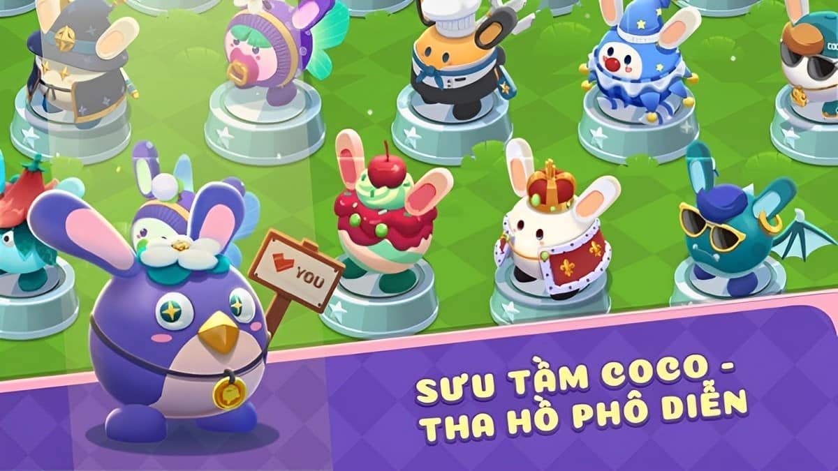 tính năng Mở khóa nhân vật trong game CoCo Hành Tinh Kẹo 