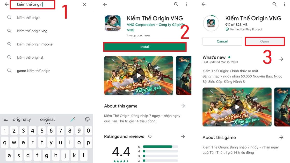 Cách tải Kiếm Thế Origin trên điện thoại Android