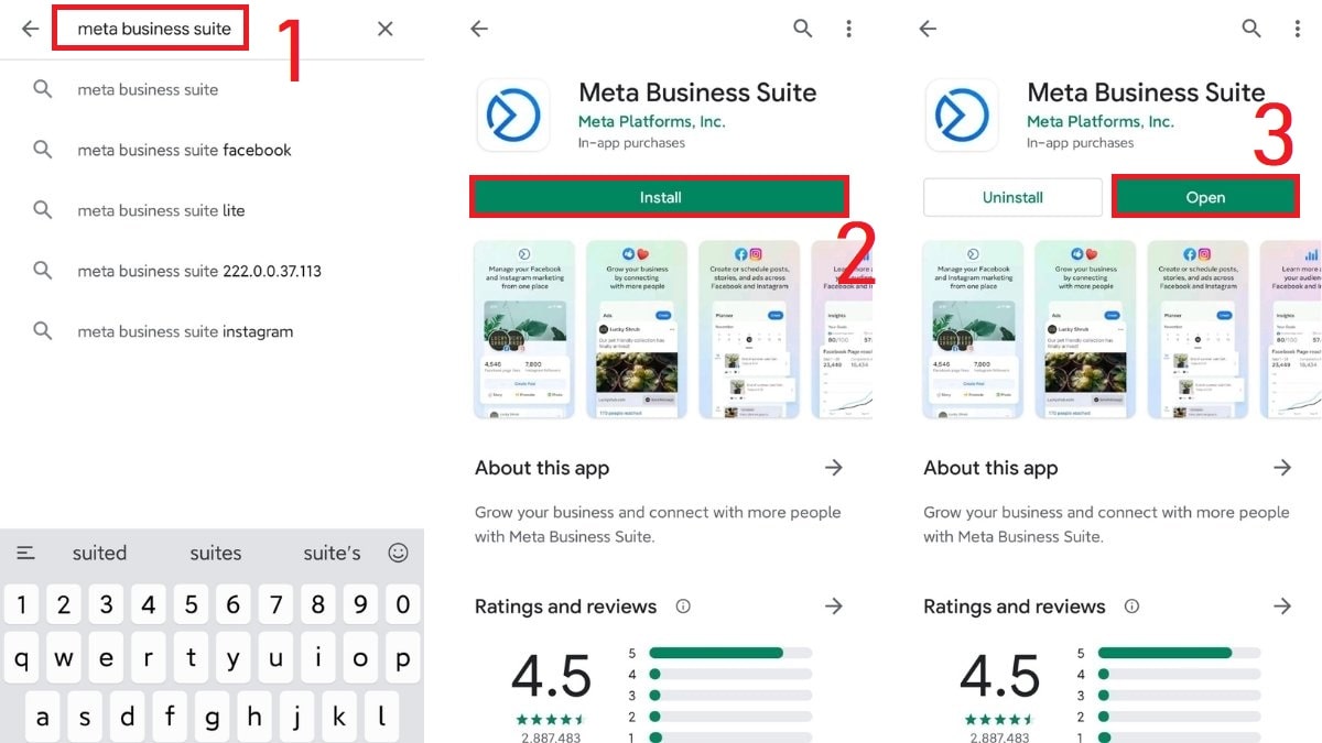 Cách tải Meta Business Suite trên điện thoại Android