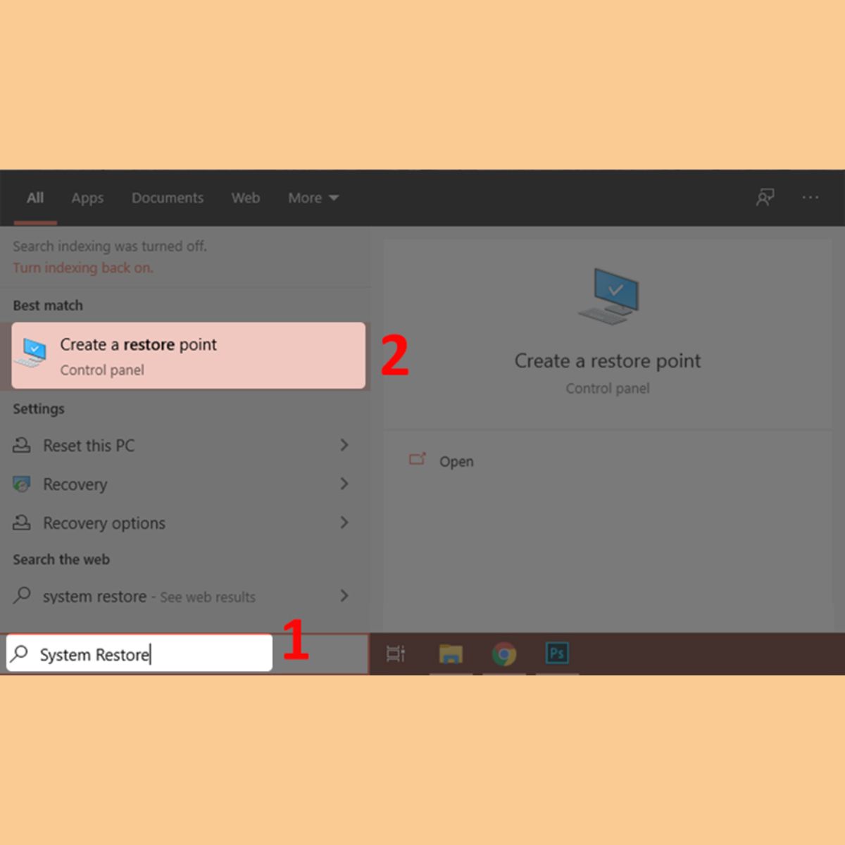 Turn off tính năng System Restore - Hình 1