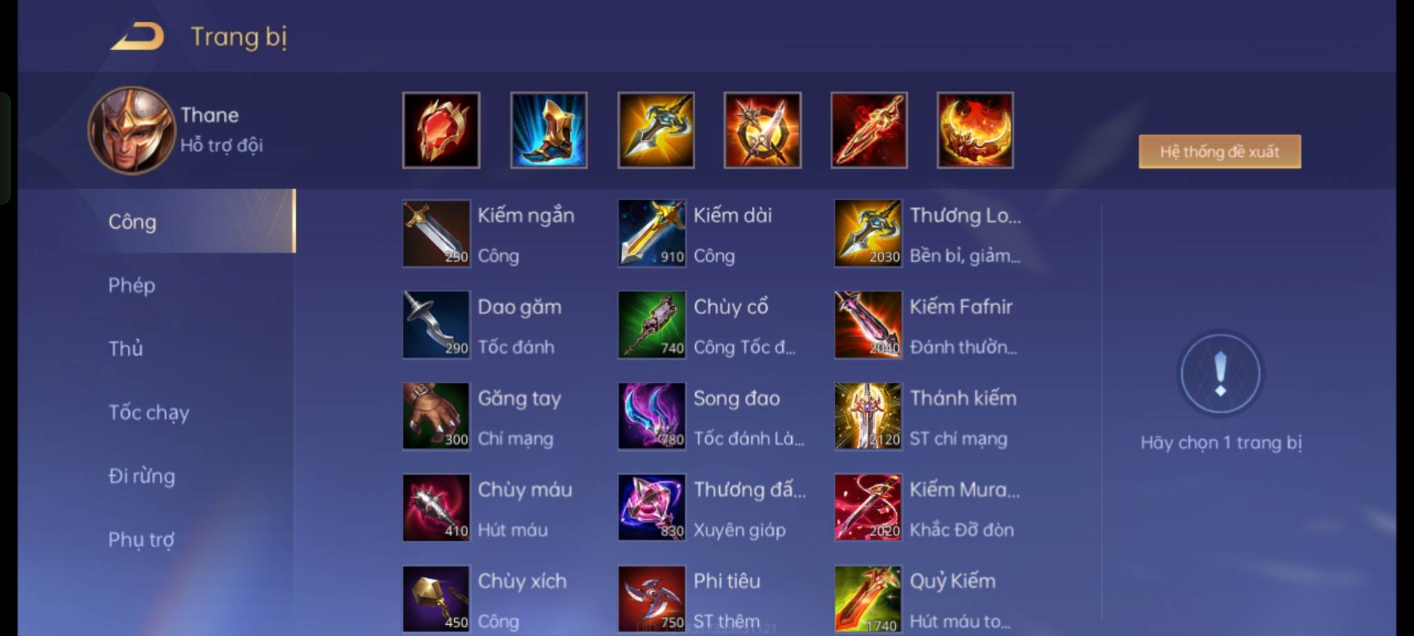 Trang bị 1 
