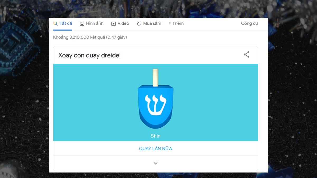 Cách chơi xoay con quay dreidel trên google bước 2