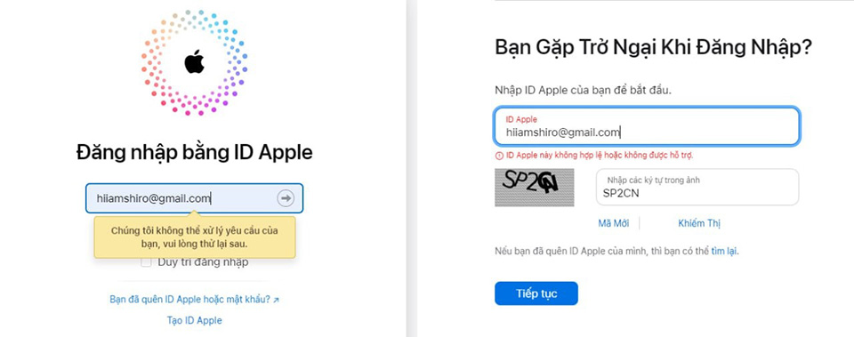 Nhiều dịch vụ Apple ID hiện không hoạt động, người dùng không thể đăng nhập hoặc thanh toán