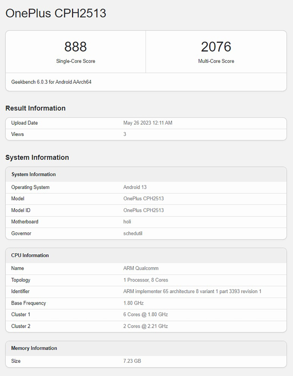 OnePlus Nord N30 lộ cấu hình trên Geekbench