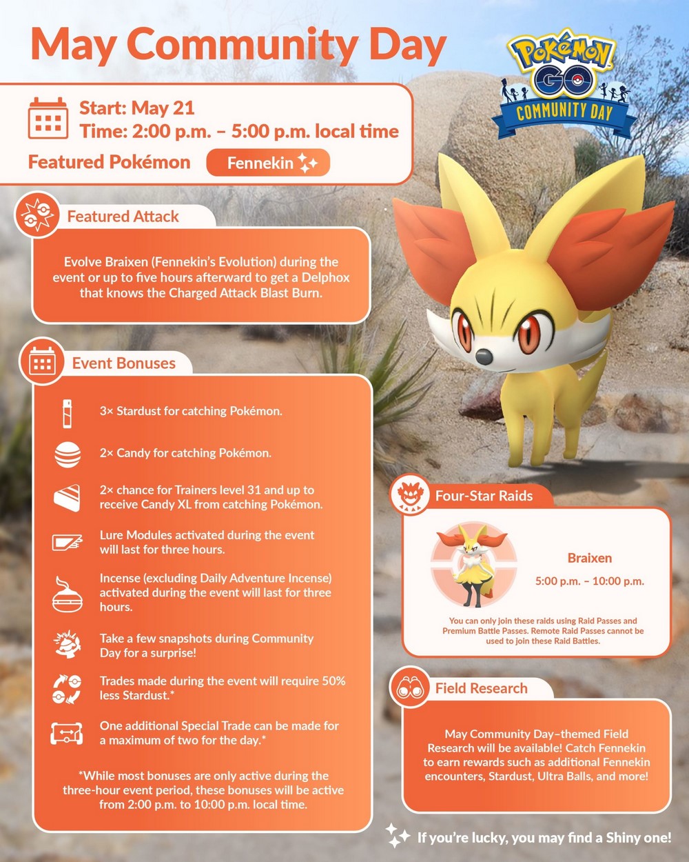Sự kiện Pokémon GO Community Day tháng 5 năm 2023 được hé lộ