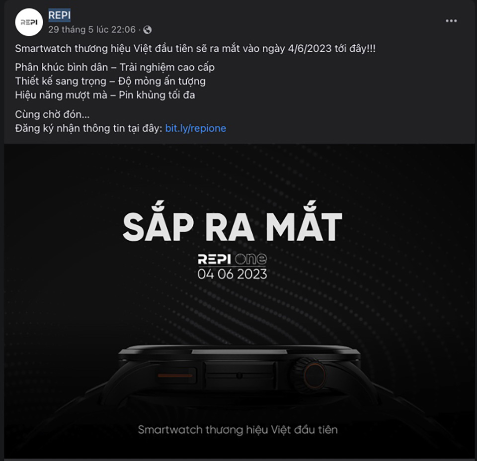 Smartwatch thương hiệu Việt đầu tiên sẽ ra mắt vào ngày 4/6