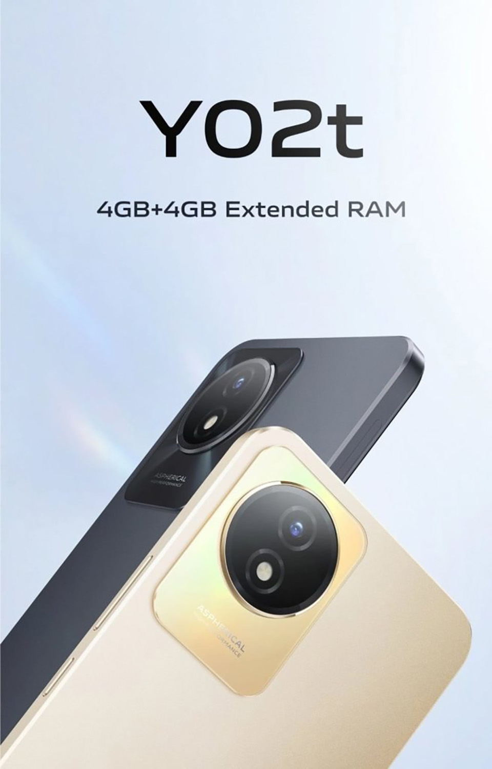 vivo Y02t có RAM mở rộng đến 8GB