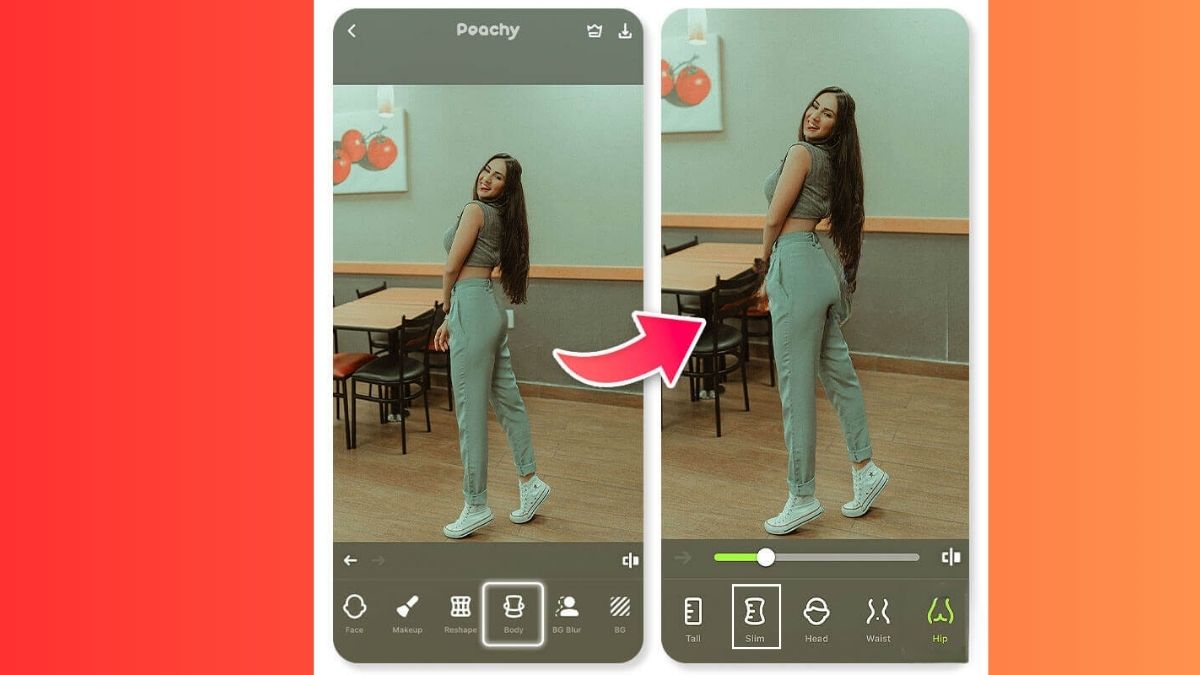 App kéo chân Peachy