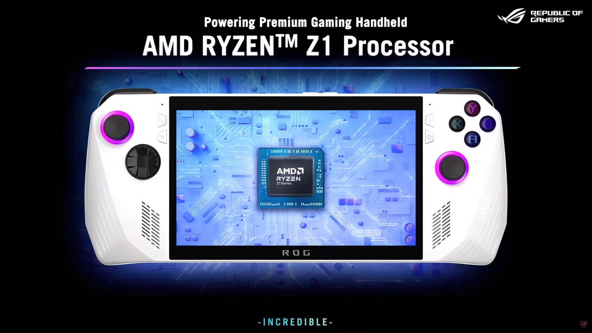 ASUS ROG Ally sở hữu CPU Ryzen Z1 mạnh mẽ
