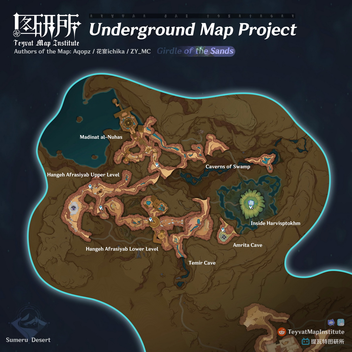 Toàn bộ bản đồ lòng đất Sumeru dành cho game thủ Genshin Impact