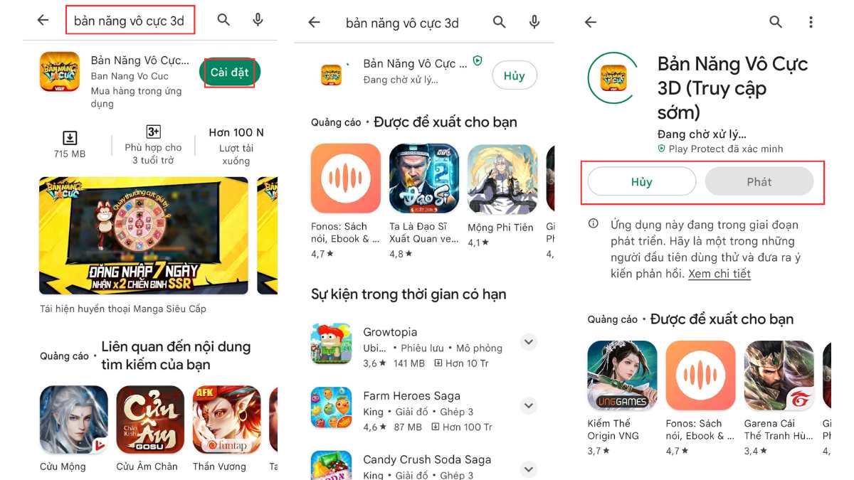 Cách tải Bản Năng Vô Cực 3D trên Android
