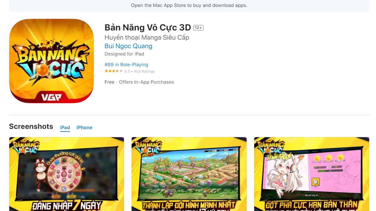 Cách tải Bản Năng Vô Cực 3D trên iOS