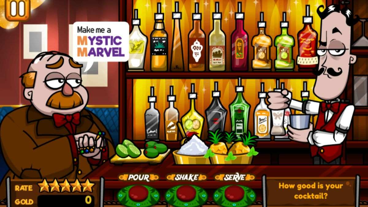 Điểm nổi bật của Bartender The Celebs Mixlà Đồ họa vui nhộn và sinh động