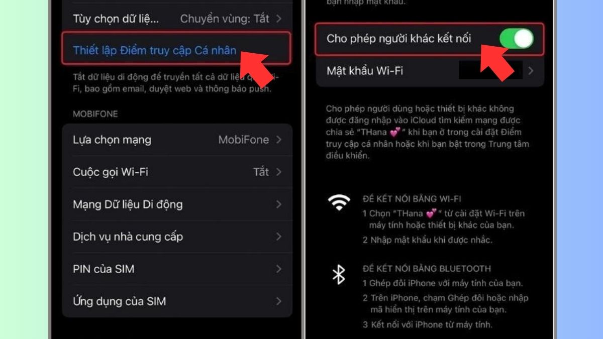 Cách chia sẻ wifi trên iPhone có mật khẩu bước 2