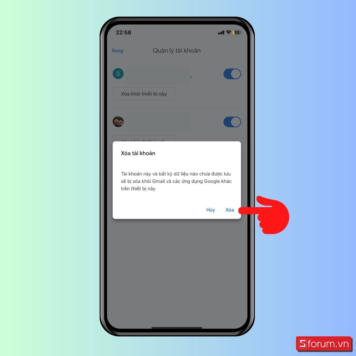 Cách đăng xuất tài khoản Gmail trên iPhone thông qua ứng dụng Gmail - bước 4
