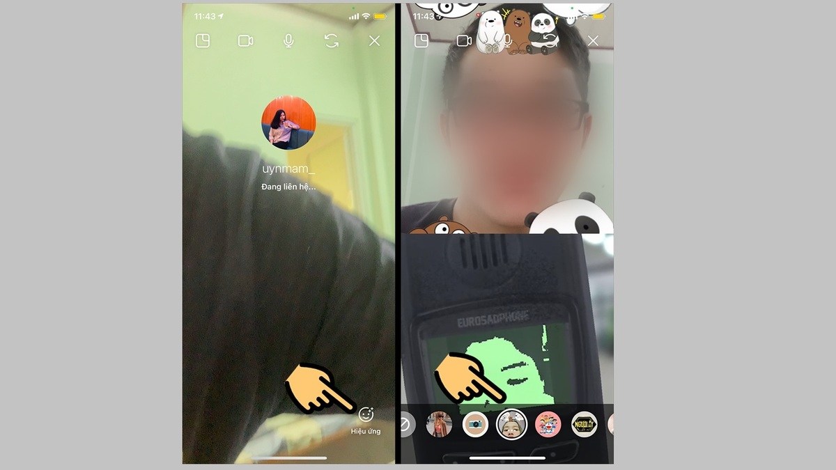 Cách sử dụng filter trên Instagram khi call