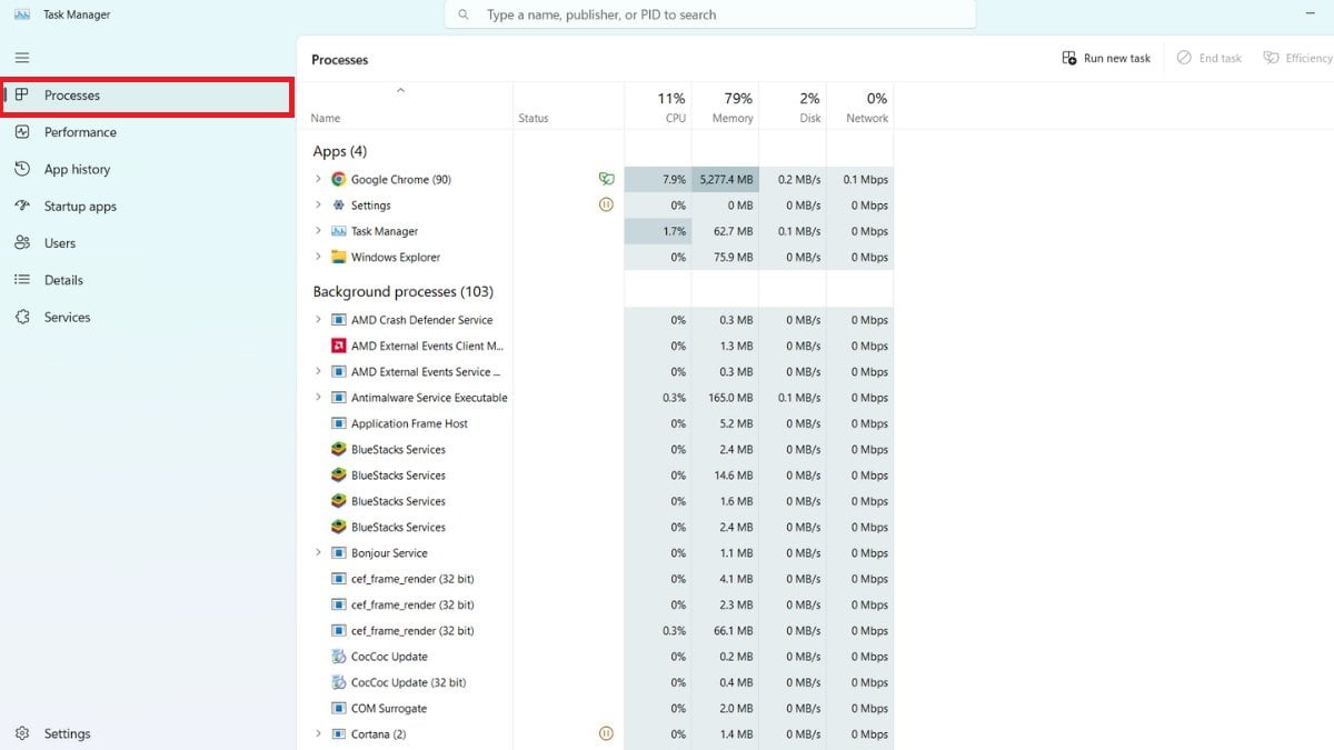 cách fix lỗi roblox crash cần tắt các chương trình chạy nền bước 2 