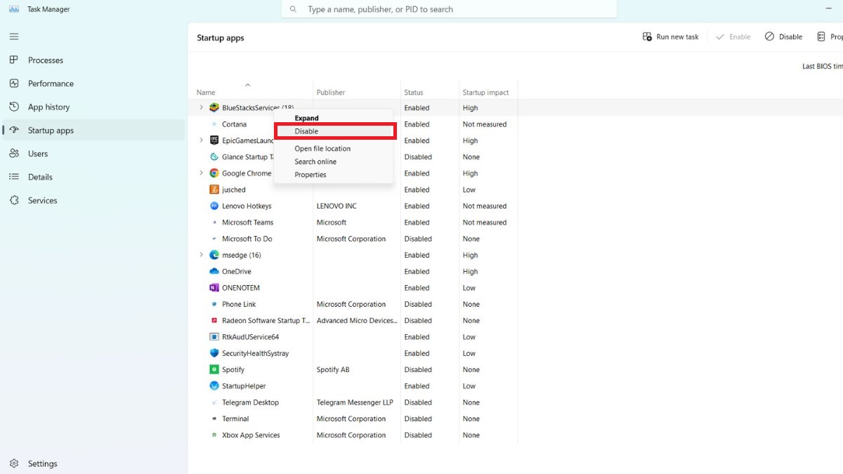 cách Fix lỗi roblox crash bằng cách chặn một chương trình hay ứng dụng nào đó tự khởi động cùng Window bước 2 