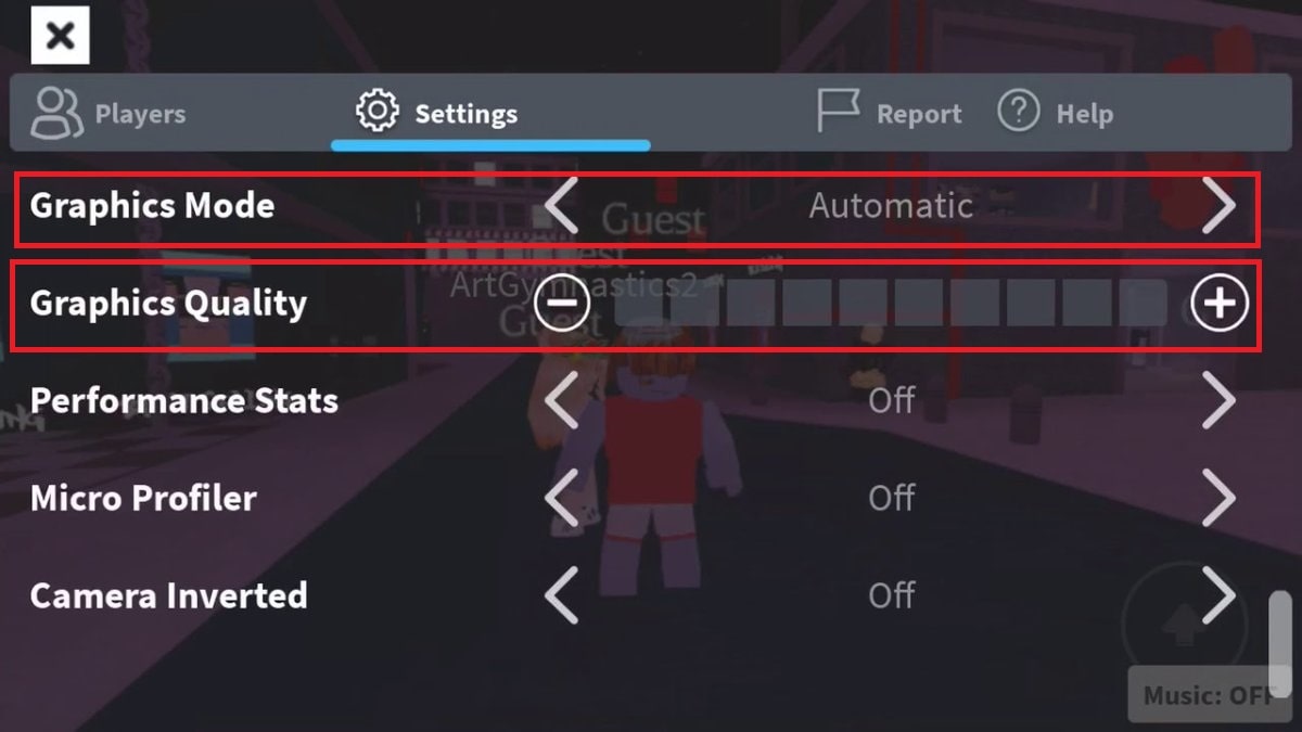 Cách fix lỗi roblox crash - thay đổi thiết lập đồ họa Roblox bước 3