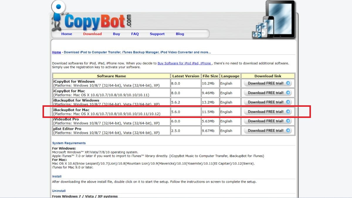Kiểm tra pin iPhone có bị chai bằng iBackupbot - bước 1
