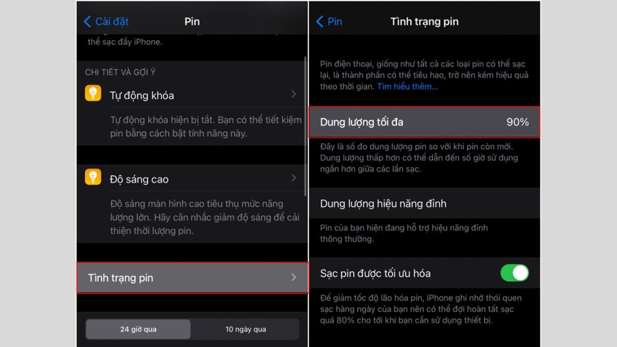Cách kiểm tra pin iPhone bị chai trong Battery Health - bước 2