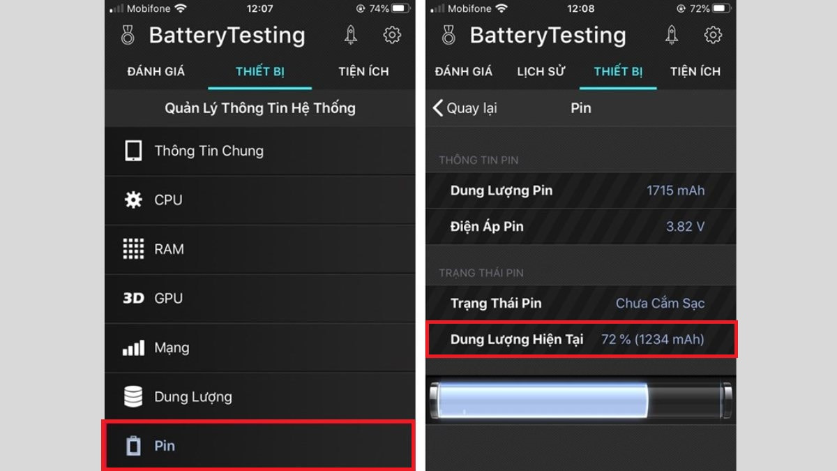 Cách kiểm tra pin iPhone bằng phần mềm Battery Testing