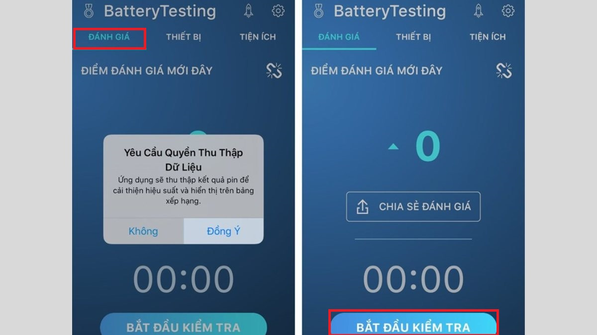 Cách kiểm tra pin iPhone bằng phần mềm Battery Testing bước 1